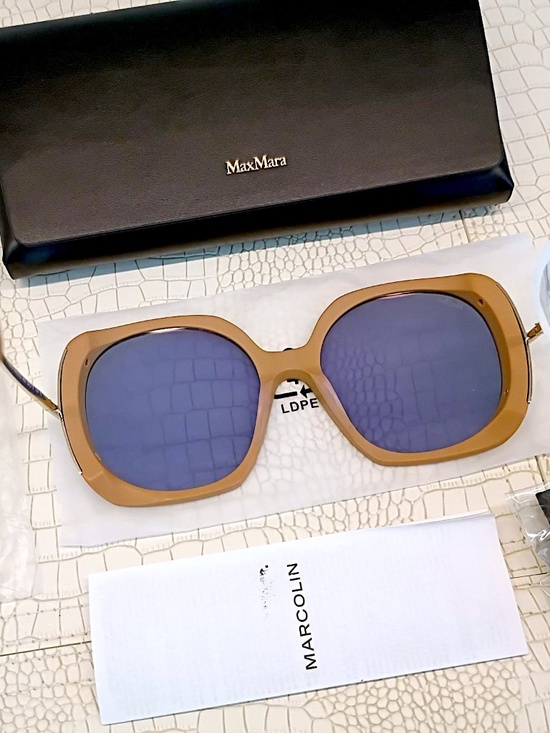 MAXMARA NEW/NWT MM0079 Sunglasses 46X 58mm Retail $310 main image 5